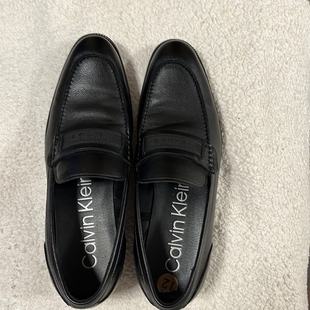 calvin Klein size 12, black Loafers, pre-owned